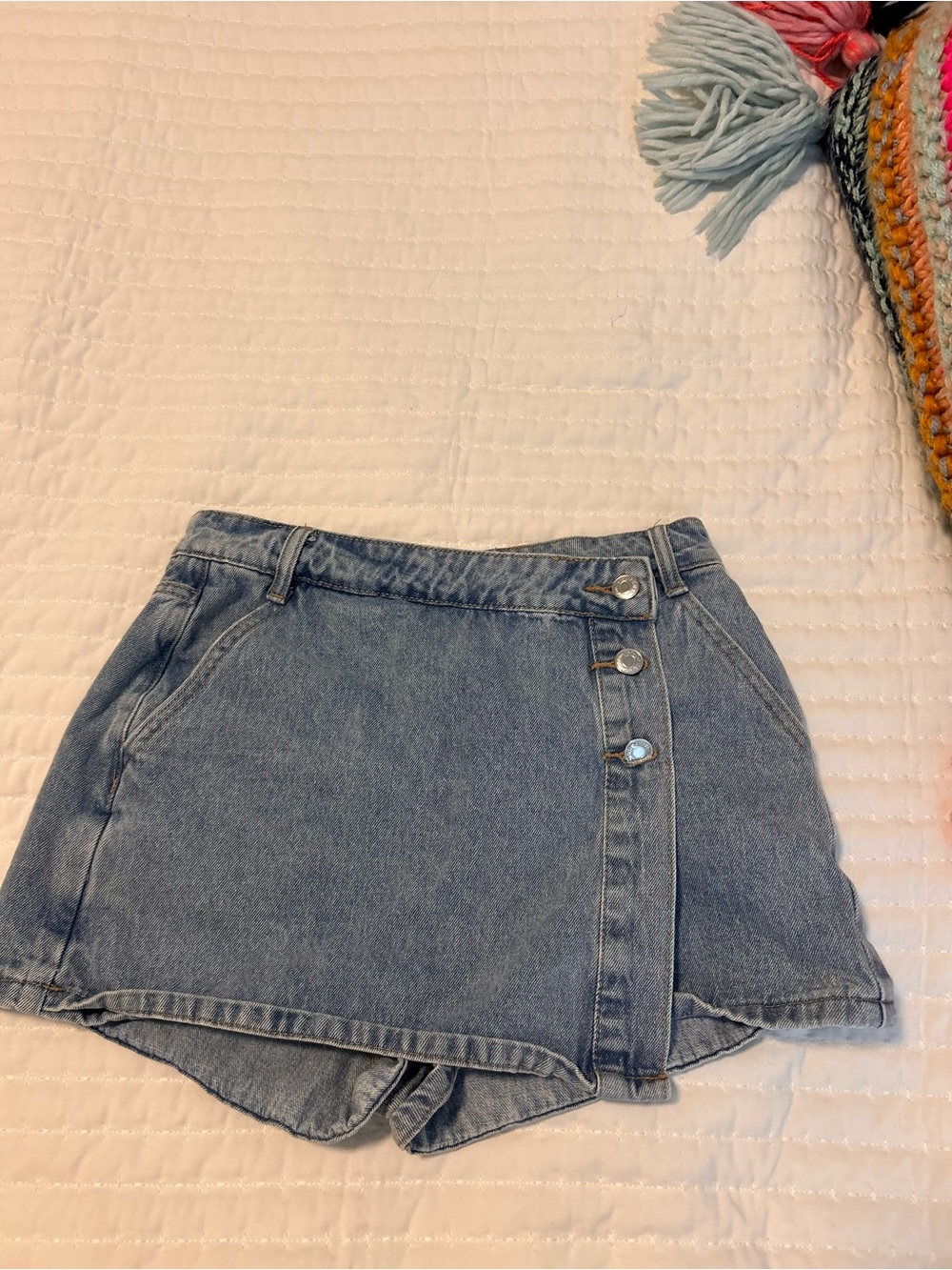 Denim skort